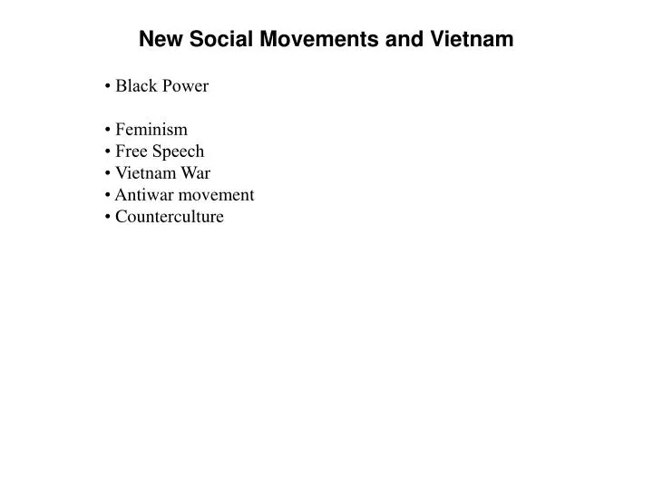 new social movements and vietnam n.