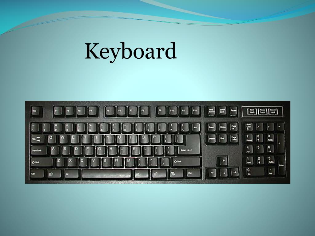 powerpoint presentation on keyboard