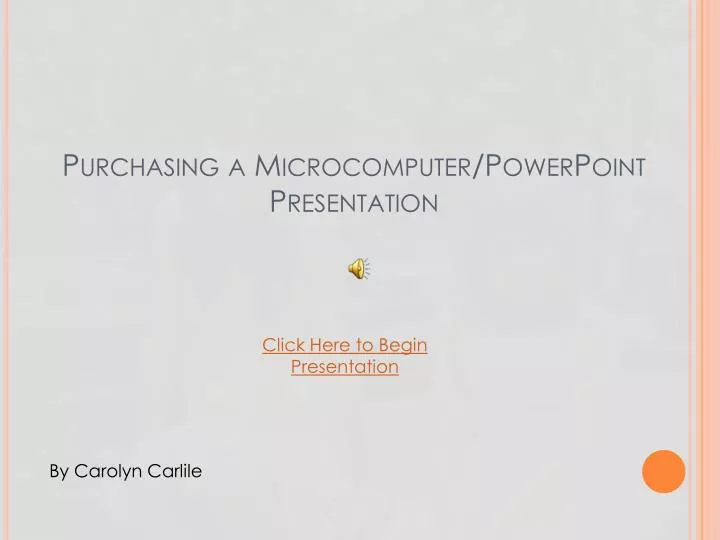 PPT - Purchasing a Microcomputer/PowerPoint Presentation PowerPoint ...