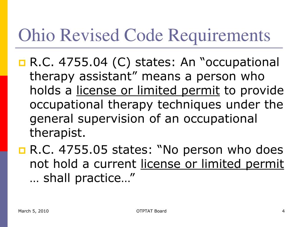 PPT The Role of the Ohio Occupational Therapy, Physical Therapy, and