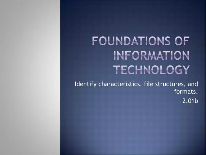 PPT - Foundations of Information Technology PowerPoint Presentation ...