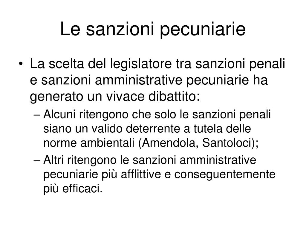 PPT - L’apparato sanzionatorio amministrativo nel D. Lgs. 152/2006