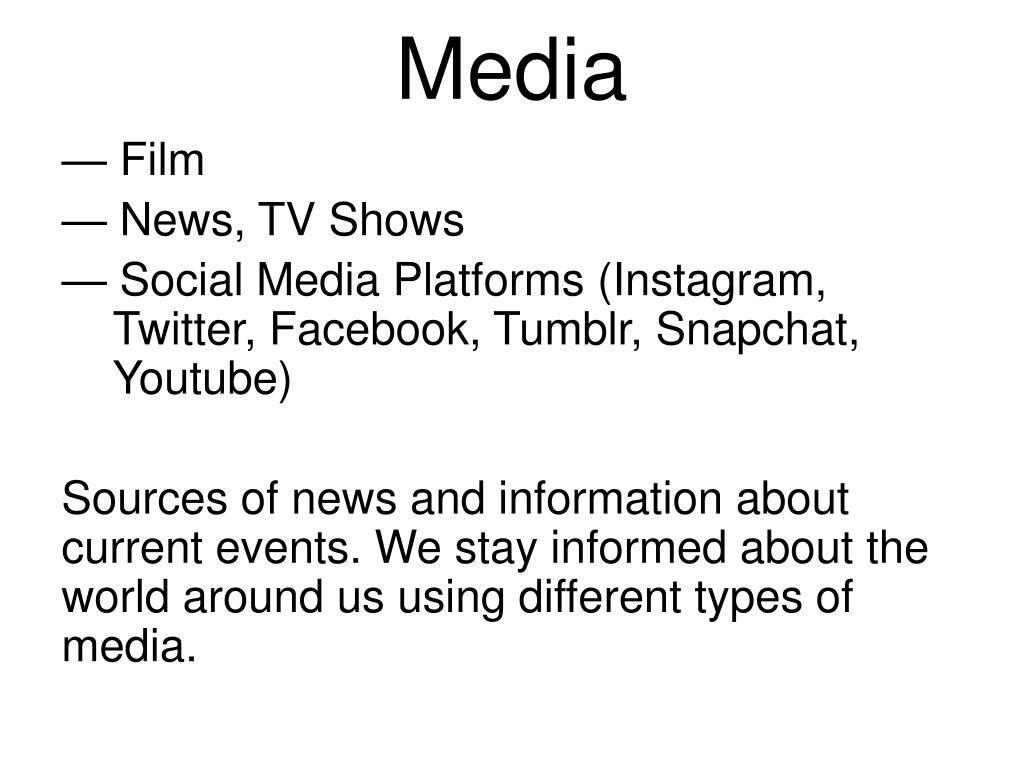 presentation on role of media