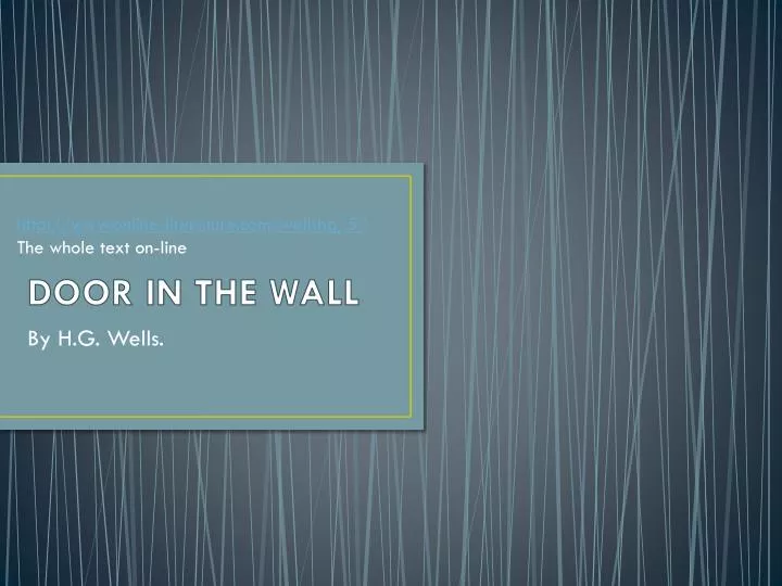 door in the wall n.