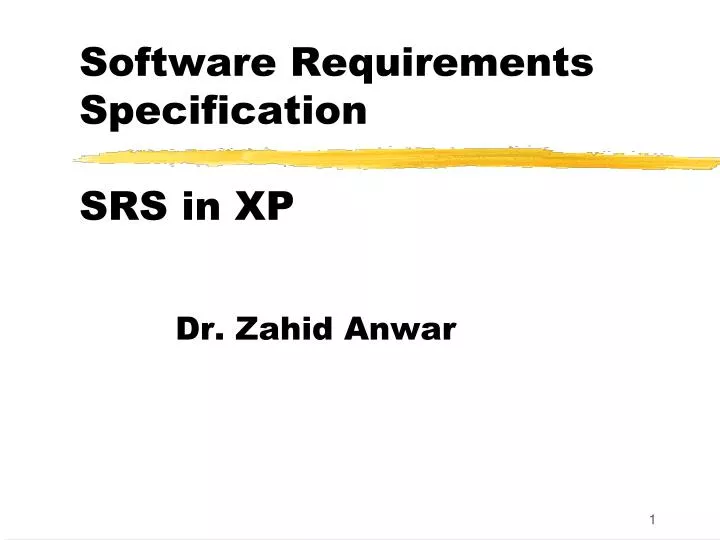 PPT Software Requirements Specification SRS in XP PowerPoint Presentation ID2922028