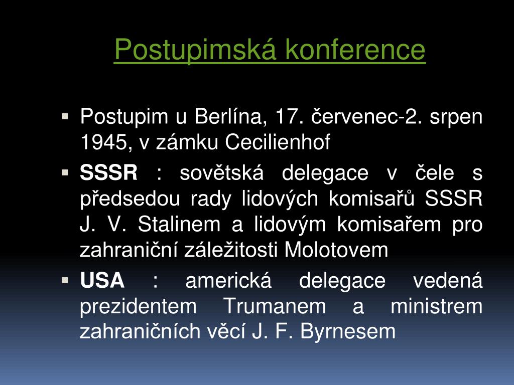 PPT Postupimsk Konference PowerPoint Presentation Free Download 