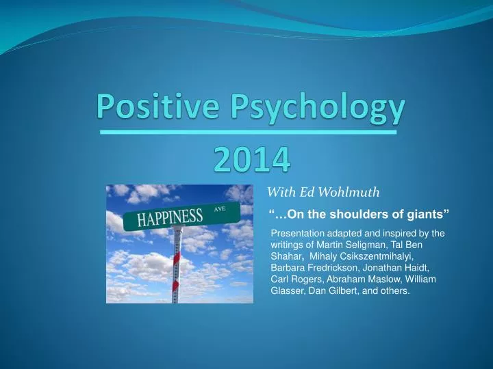 presentation on positive psychology