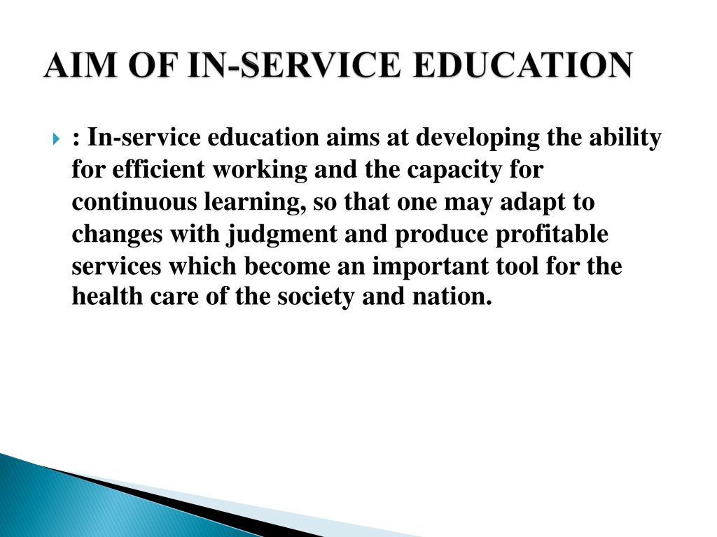 ppt on inservice education