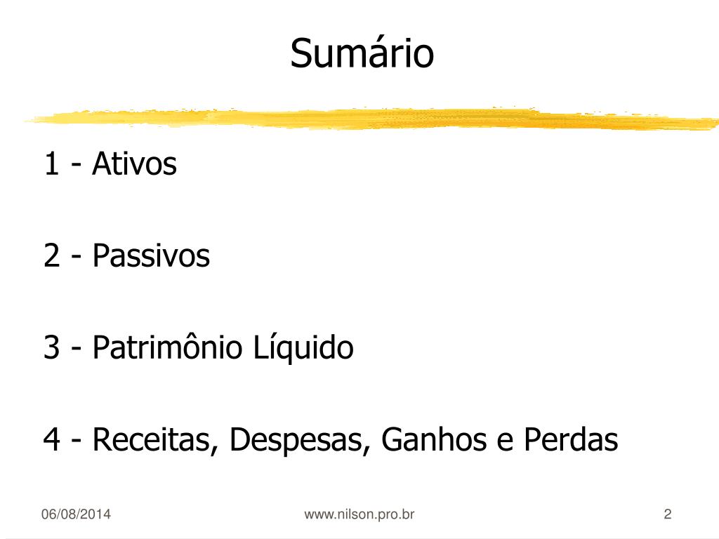 Ppt Ativos Passivos Patrimônio Liquido Receitas E