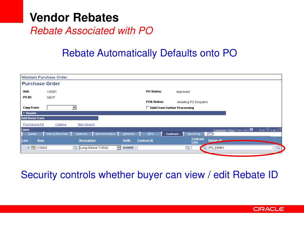 Accounting For Rebates From Vendors