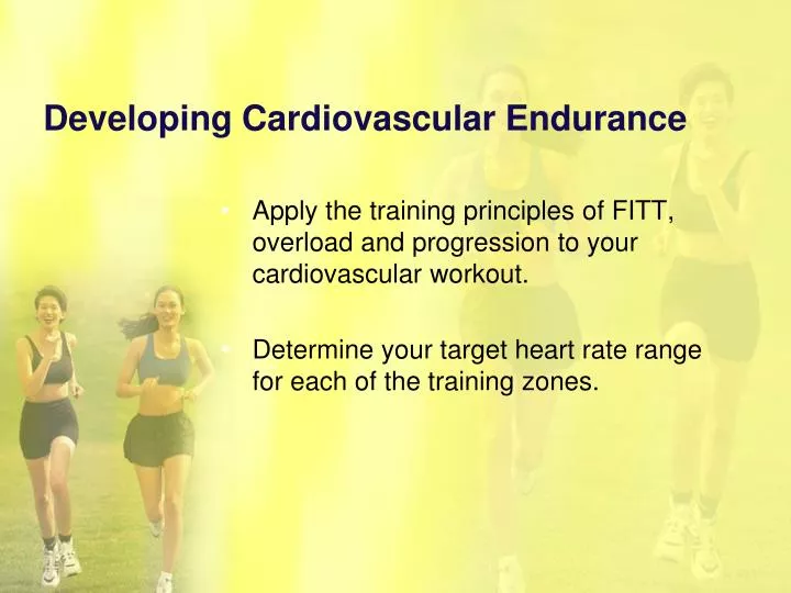 cardiovascular endurance in a sentence