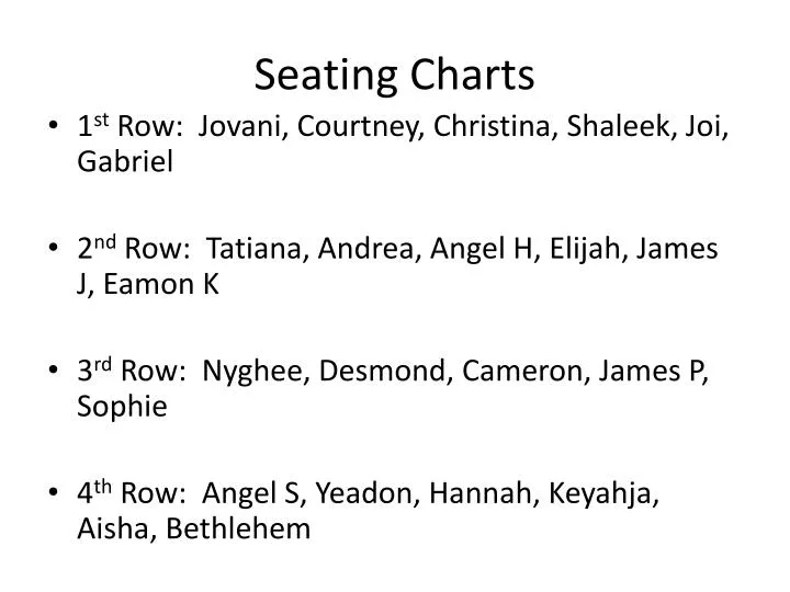 How To Create A Seating Chart In Powerpoint