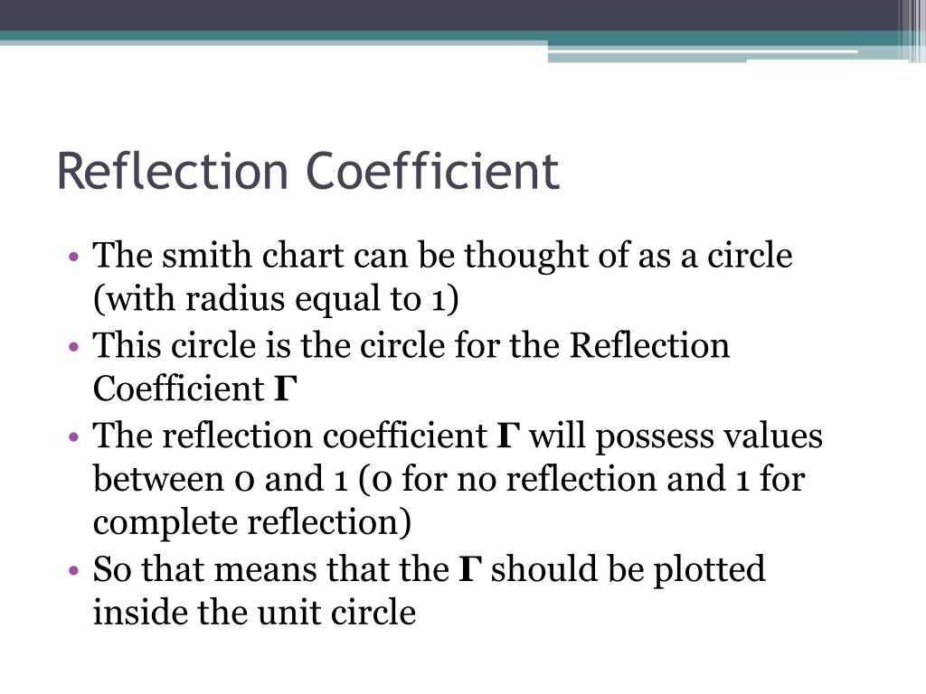 reflection coefficient smith chart reflection coefficient smith chart