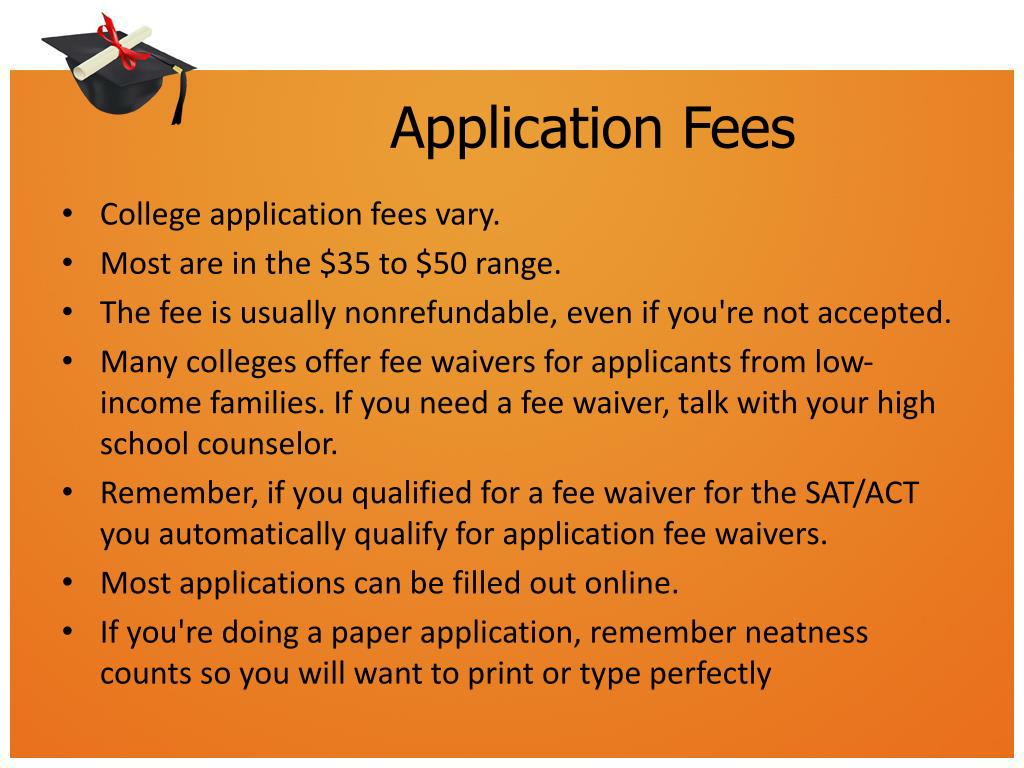 what is a college application fee