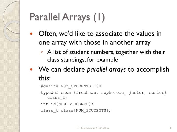 PPT - Arrays H&K Chapter 8 PowerPoint Presentation - ID:2926656