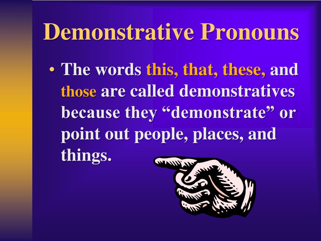 demonstrative pronouns powerpoint presentation