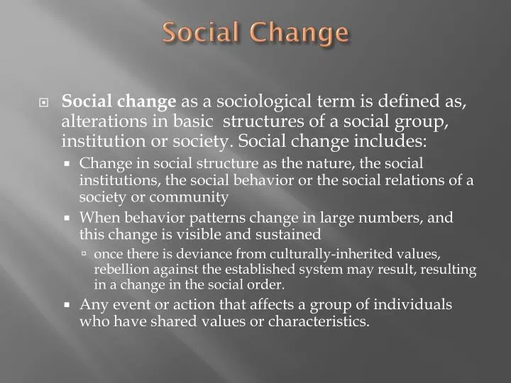 PPT Social Change PowerPoint Presentation, free download