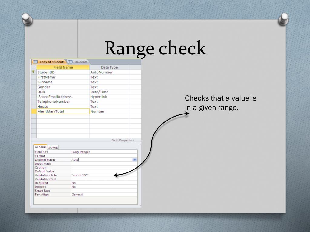 Value Lookup Or Range Check Value Lookup Or Range Check