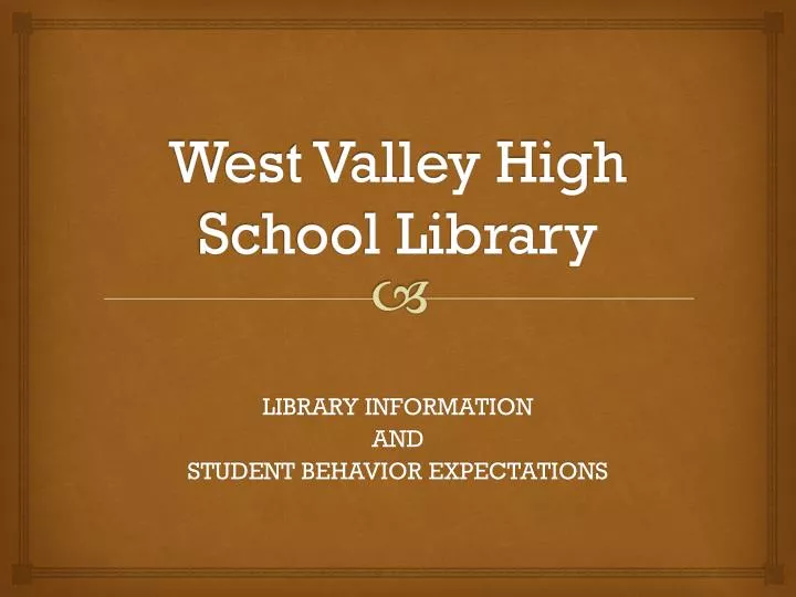 west valley high school library n.