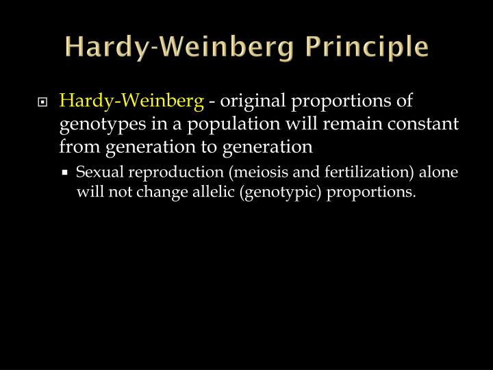 hardy weinberg principle