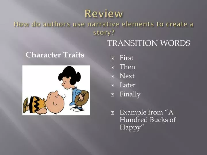 ppt review how do authors use narrative elements to create narrative elements