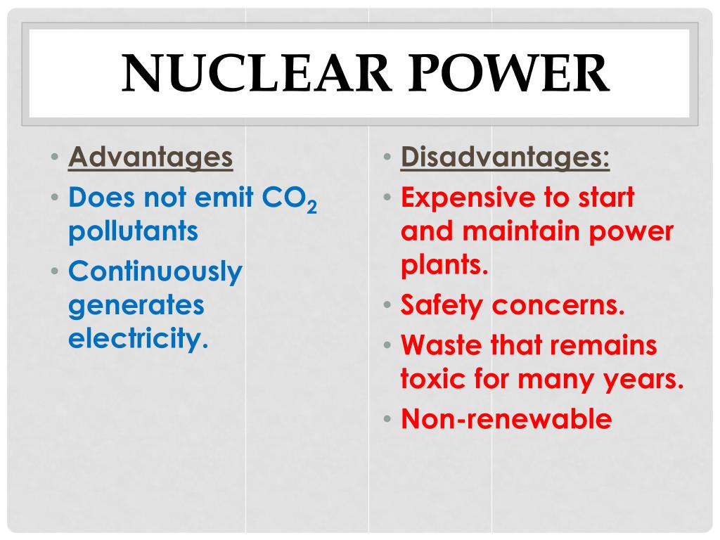 nuclear power disadvantages essay