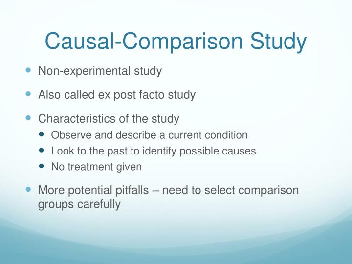 ppt experimental vs causal comparative studies powerpoint causal comparative study