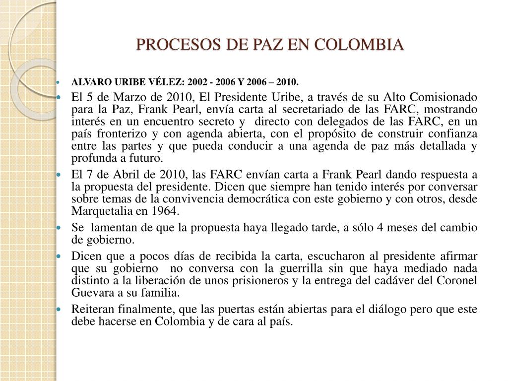 PPT - FASES DEL CONFLICTO ARMADO Y PROCESOS DE PAZ PowerPoint ...