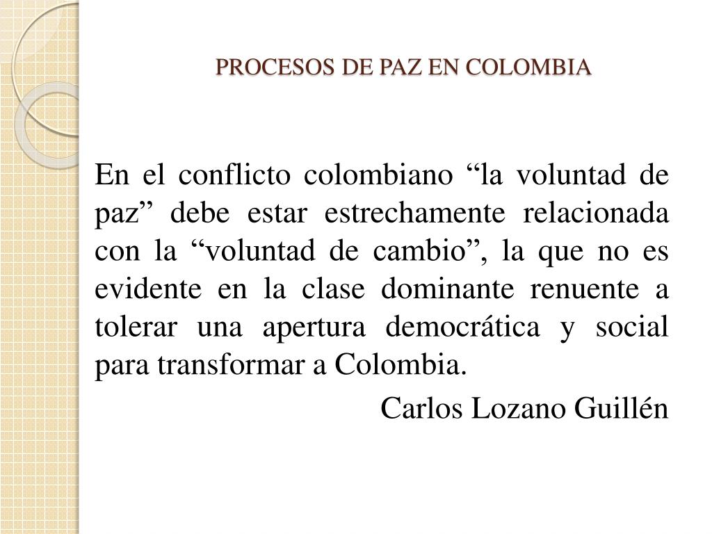 PPT - FASES DEL CONFLICTO ARMADO Y PROCESOS DE PAZ PowerPoint ...