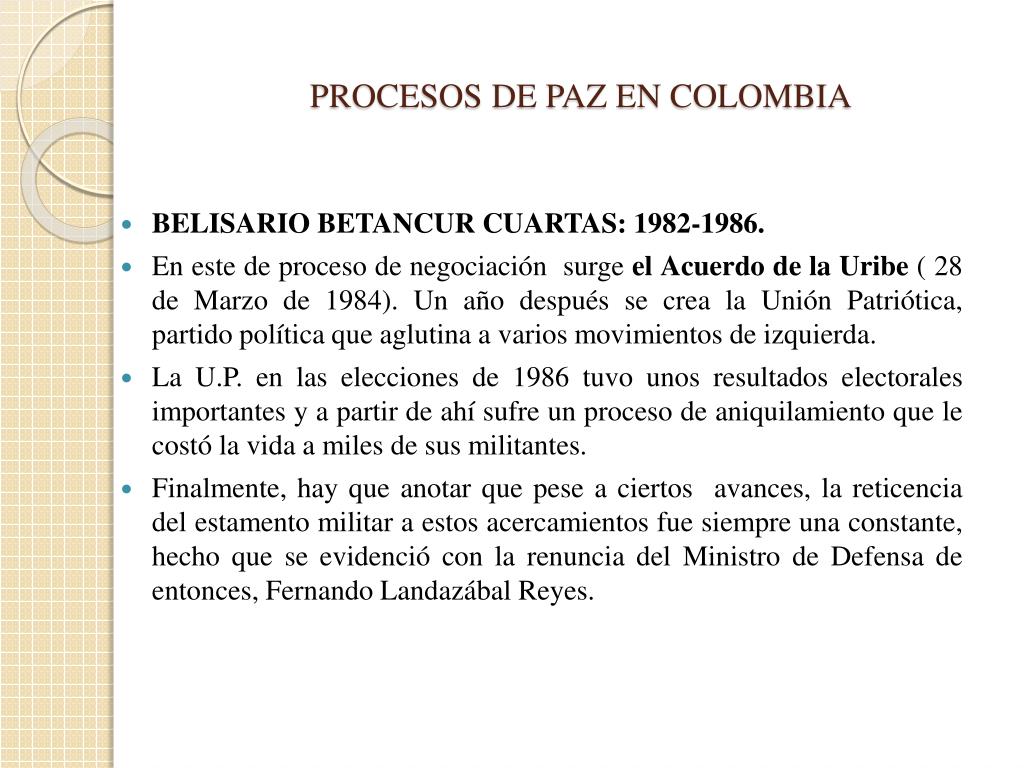 PPT - FASES DEL CONFLICTO ARMADO Y PROCESOS DE PAZ PowerPoint ...