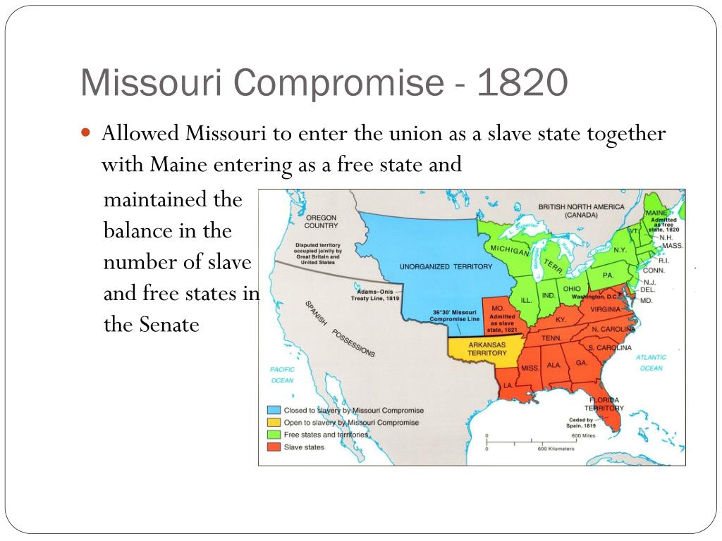 missouri compromise of 1820 cause of civil war