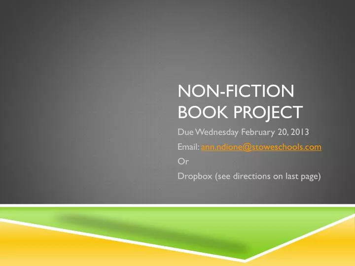 non fiction book project n.