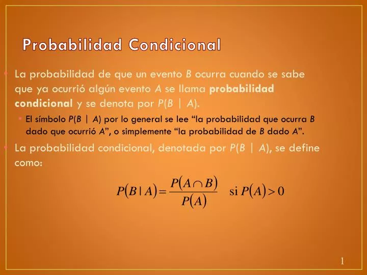 PPT Probabilidad Condicional PowerPoint Presentation