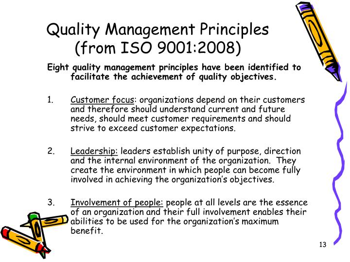 eight quality management principles