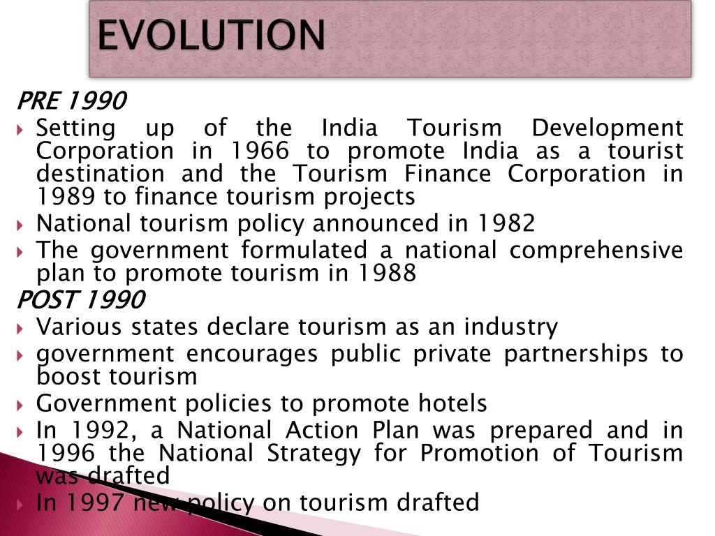 history of tourism development in india