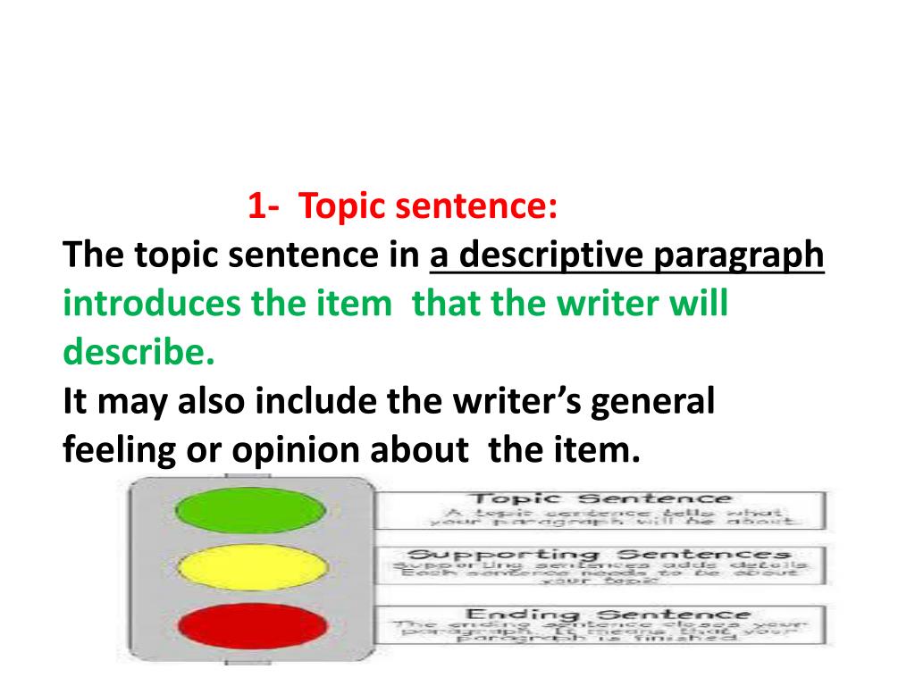 descriptive paragraph ppt