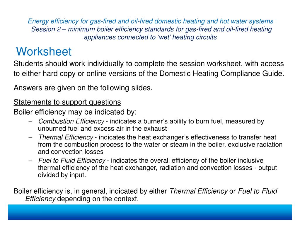PPT - Energy efficiency for gas-fired and oil-fired domestic heating ...