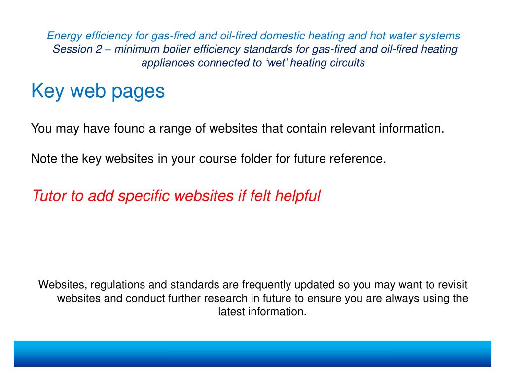 PPT - Energy efficiency for gas-fired and oil-fired domestic heating ...