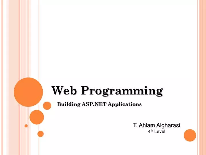 presentation on web programming