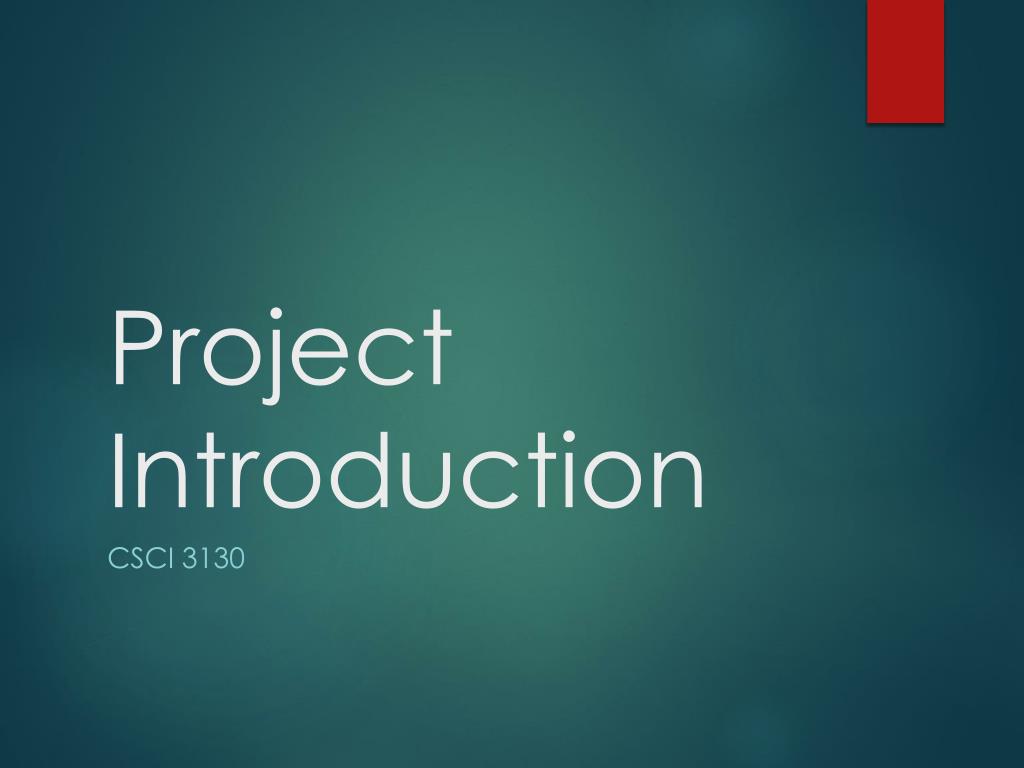 project introduction presentation example