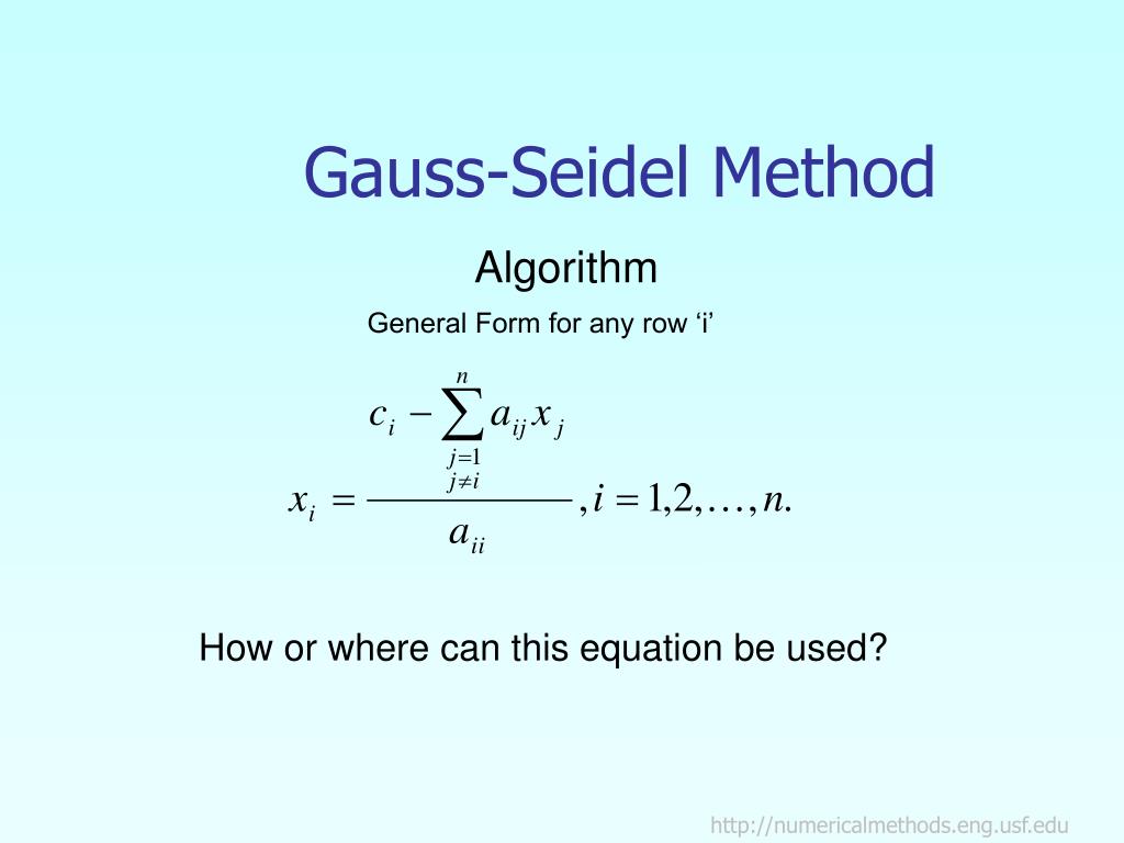 gauss seidel code in python gauss seidel code in python