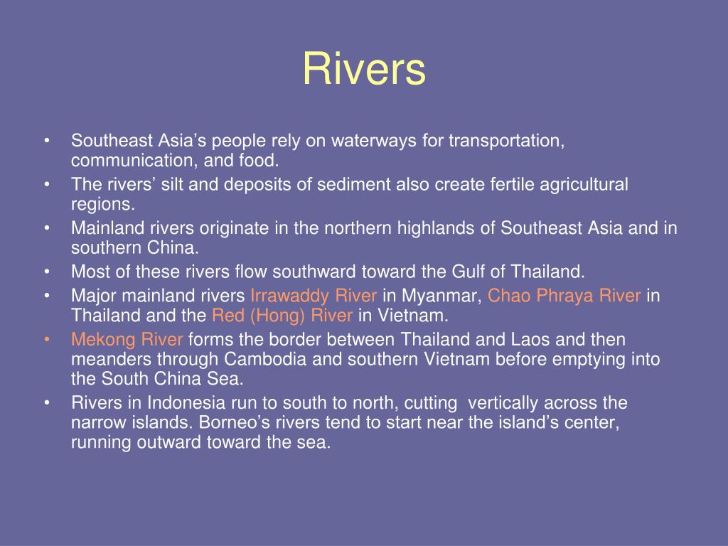 PPT - Chapter 29.1 The Physical Geography of South East Asia PowerPoint ...