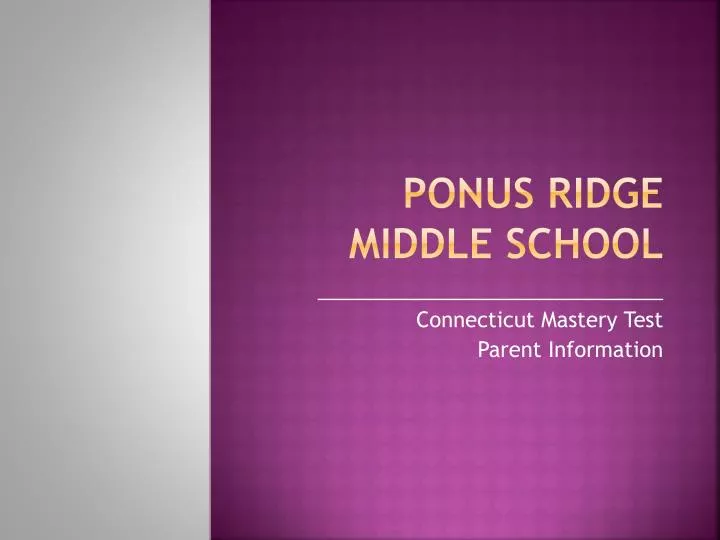 ponus ridge middle school n.