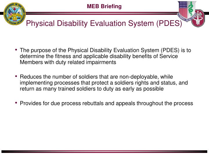 PPT Medical Evaluation Board (MEB)/ Physical Evaluation
