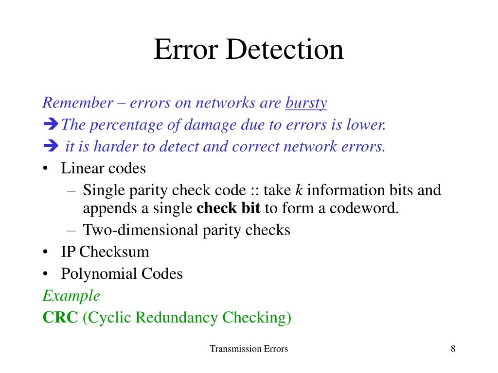 PPT Transmission Errors PowerPoint Presentation, free download ID