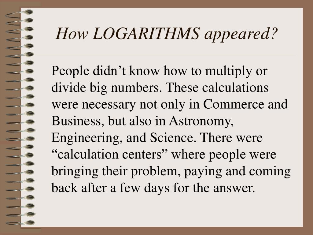 PPT - A History of Logarithms PowerPoint Presentation, free download