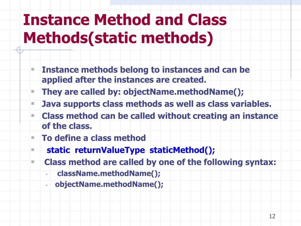 What Is An Instance Method