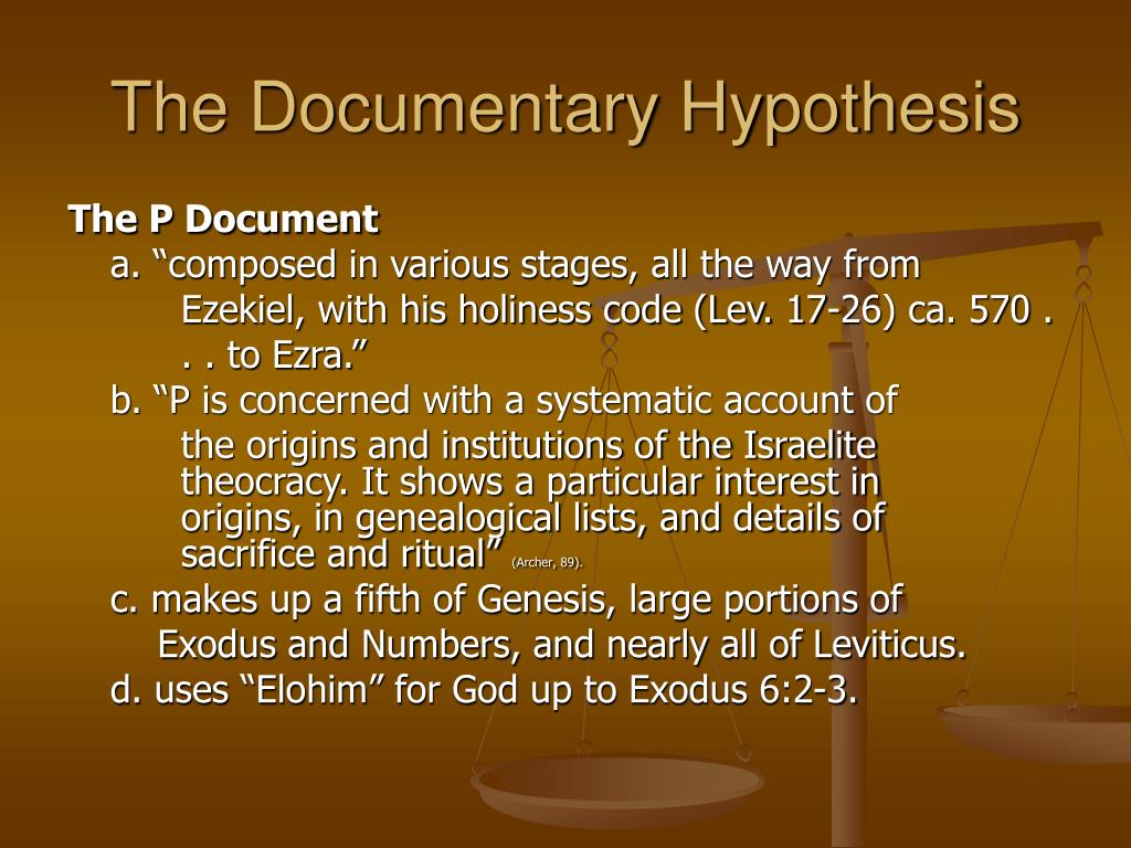 what documentary hypothesis