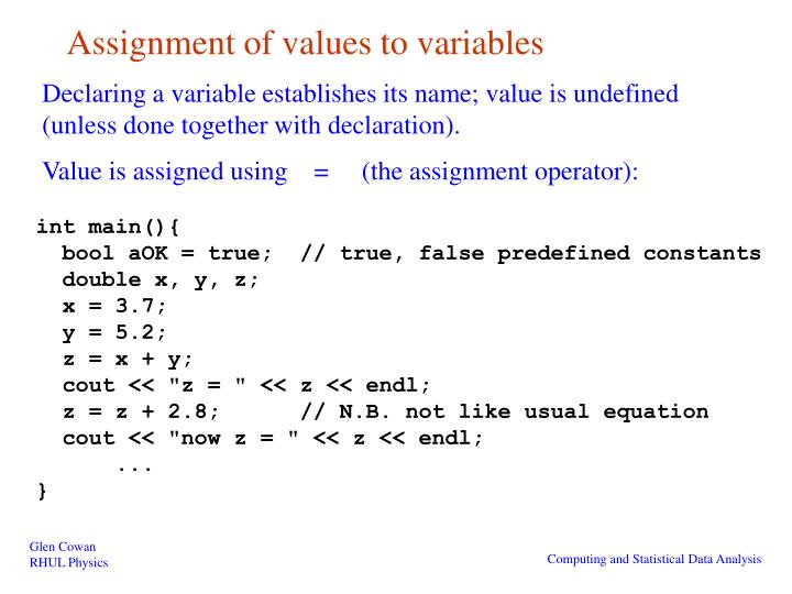 PPT - Computing and Statistical Data Analysis Lecture 2 PowerPoint ...