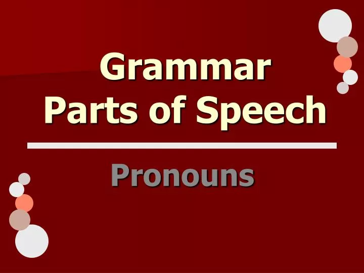 parts of speech powerpoint